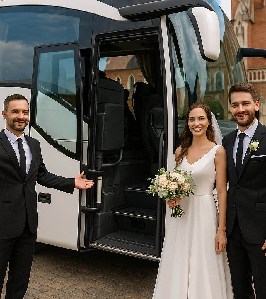 Transport autokarowy na wesele – wynajem autokaru z kierowcą w Krakowie